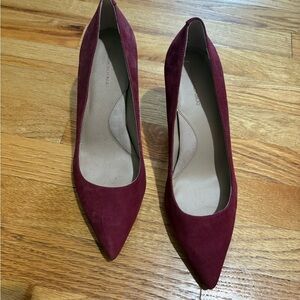 Banana Republic Deep Red Suede Heels